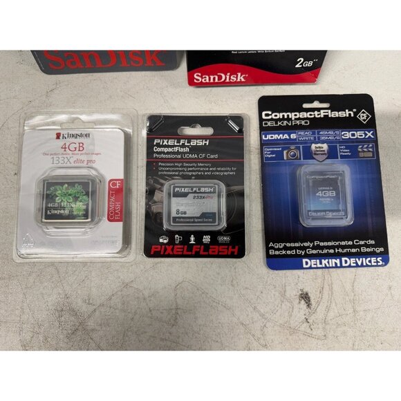 Lot of 5 SanDisk 4GB & Extreme III Kingdom 133X PixelFlash & Delkin Pro UDMA 6 - Picture 3 of 6